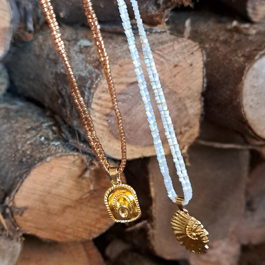 Choker Lazo Piel Roja