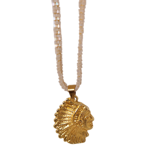 Choker Lazo Piel Roja